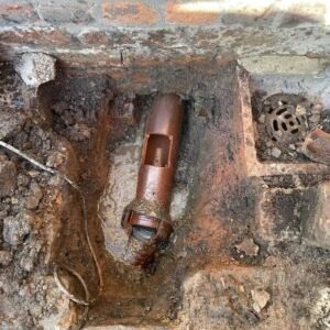 Blocked downstairs toilet drain pipe in greater manchester